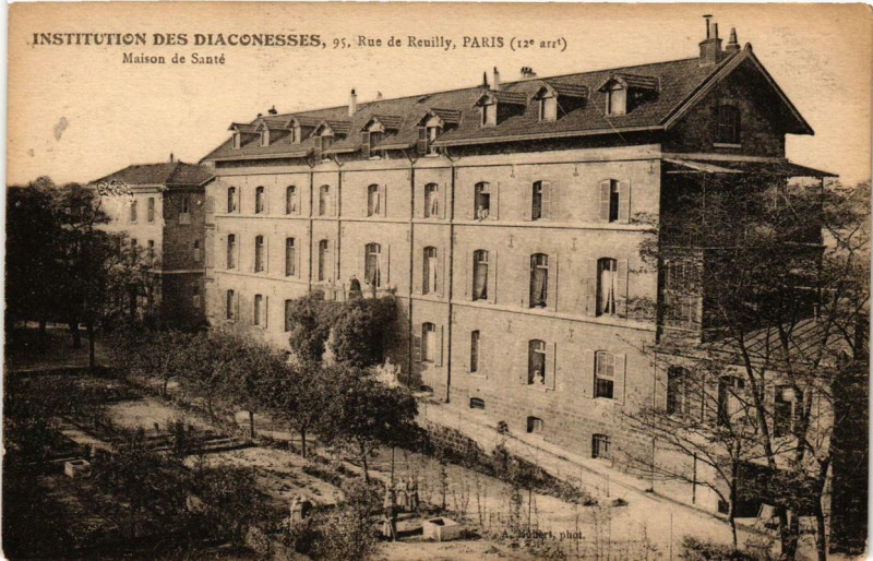 Carte postale ancienne Paris 12e Institution des Diaconesses 95 rue de Reuilly Maison à Paris 12e