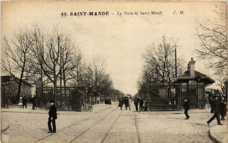 Carte postale ancienne Paris 12e Saint-Mande La Porte de Saint-Mandé à Paris 12e