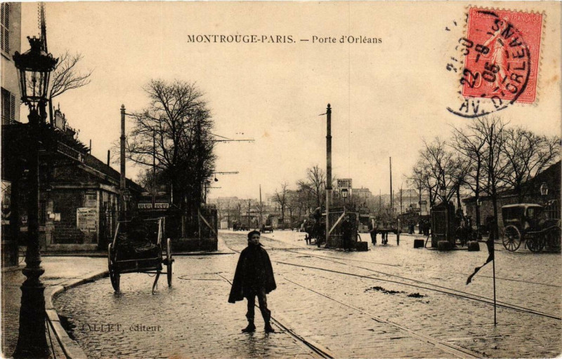 Carte postale ancienne Porte d'Orléans à Paris 14e