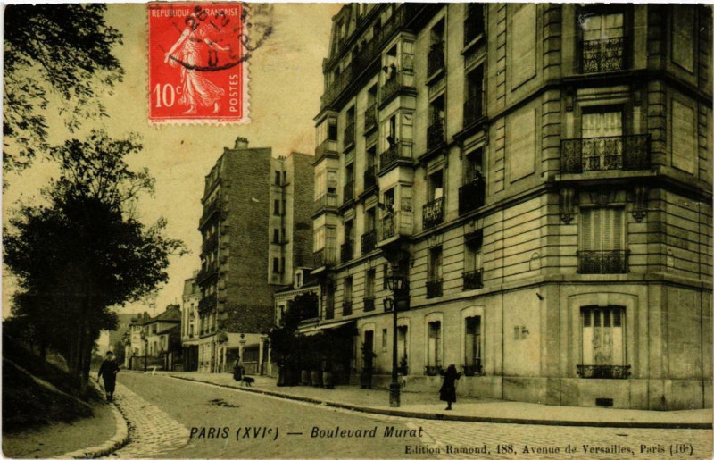 Carte postale ancienne Boulevard Murat à Paris 16e