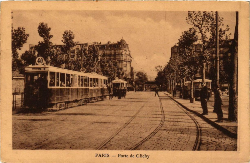 Carte postale ancienne Porte de Clichy à Paris 17e