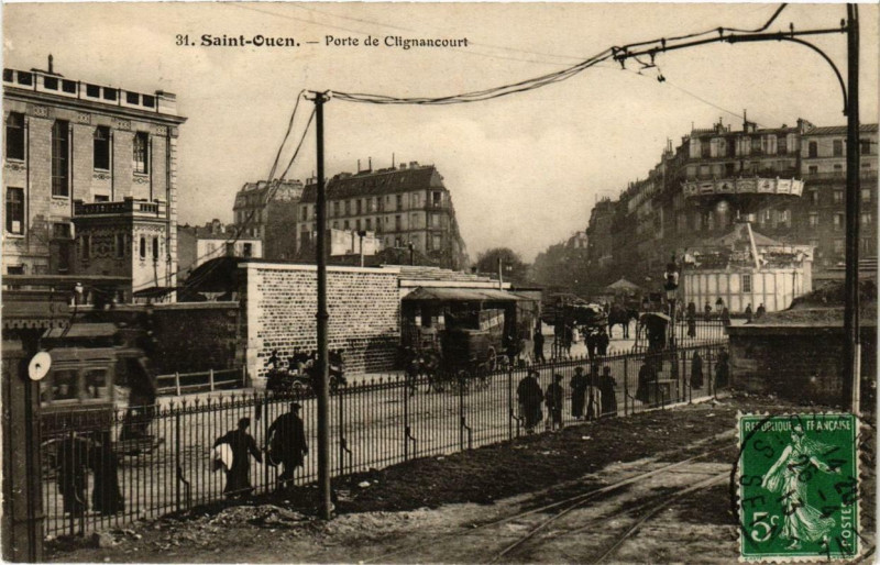 Carte postale ancienne Porte de Clignancourt à Paris 18e