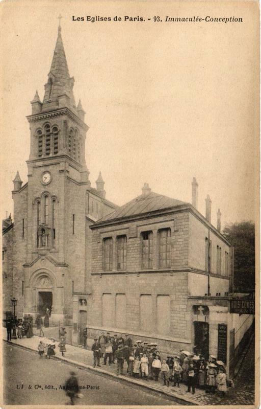 Carte postale ancienne Paris 12e Les Eglises de Paris. Immaculée-Conception à Paris 12e