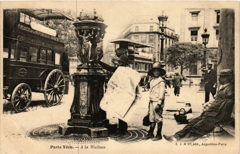 Carte postale ancienne A la Wallace à Paris