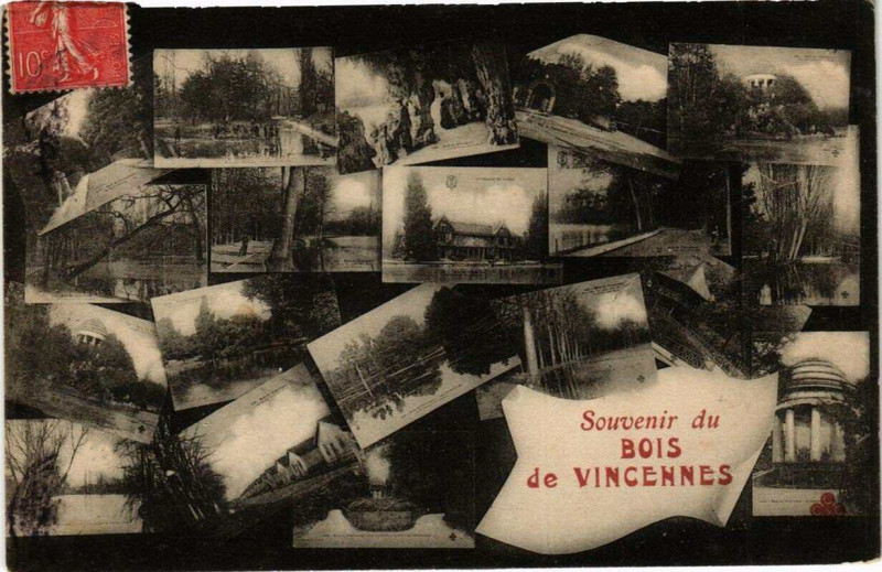 Carte postale ancienne Paris 12e Souvenir du Bois de Vincennes à Paris 12e