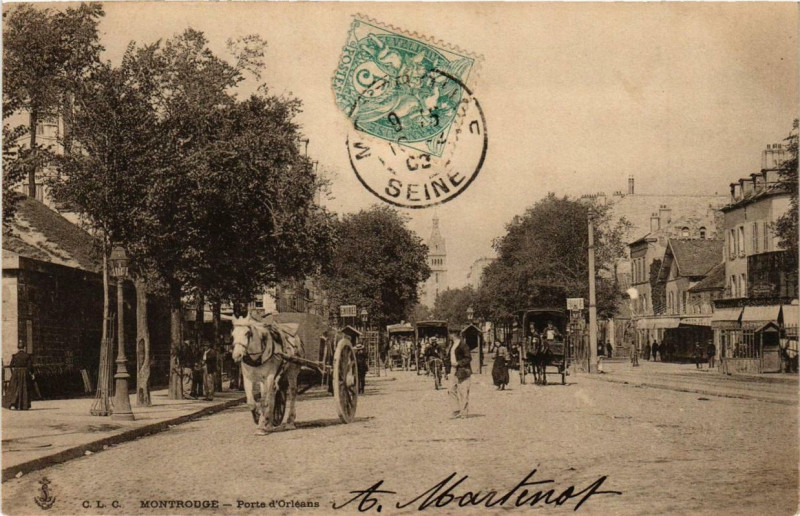 Carte postale ancienne Porte d'Orléans à Paris 14e
