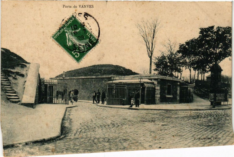 Carte postale ancienne Porte de Vanves à Paris 14e