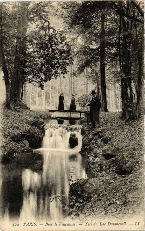 Carte postale ancienne Paris 12e Bois de Vincennes Tete du Lac Daumesnil à Paris 12e