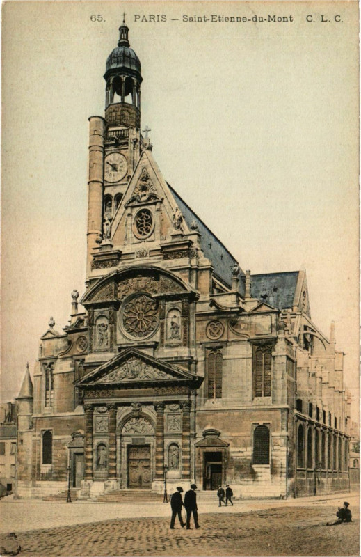 Carte postale ancienne Paris 5e Saint-Etienne du Mont ed. J.L.C à Paris 5e