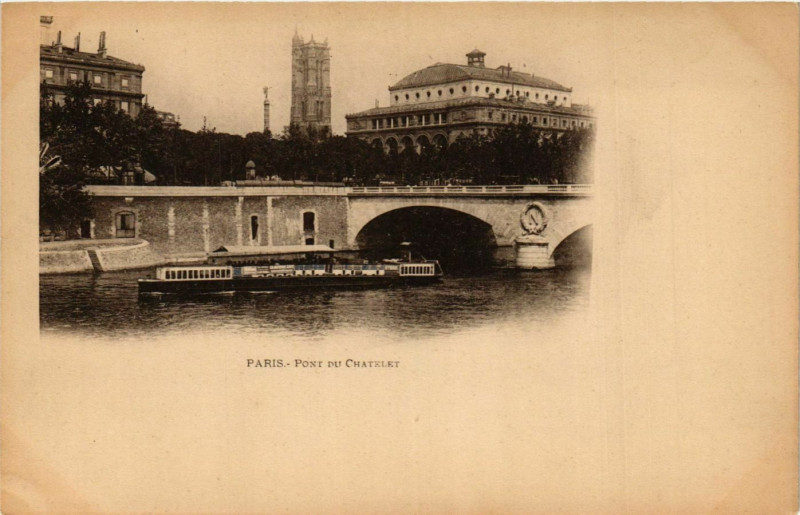 Carte postale ancienne Paris 1e Pont du Chatelet à Paris 1er