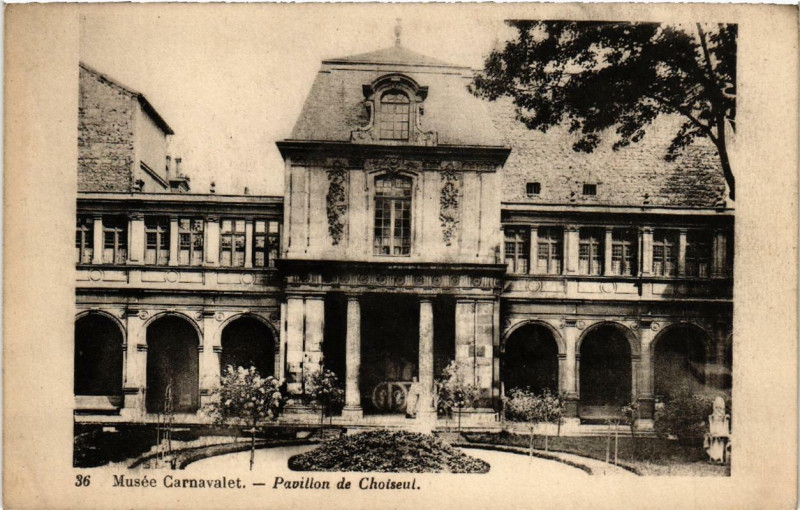 Carte postale ancienne Paris (3e) Musée Carnavalet Pavillon de Choiseul à Paris 3e