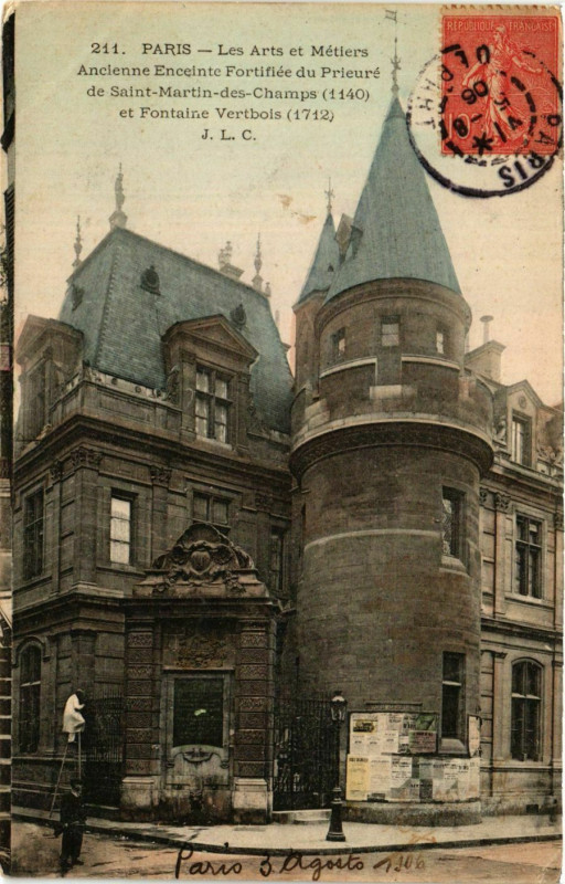 Carte postale ancienne Paris 3e Les Arts et Metiers ed. J.L.C à Paris 3e