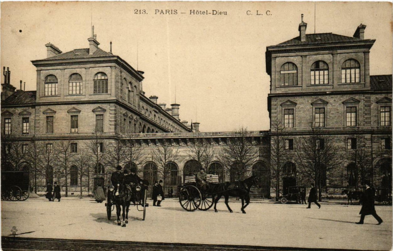 Carte postale ancienne Paris (4e) Hotel Dieu à Paris 4e