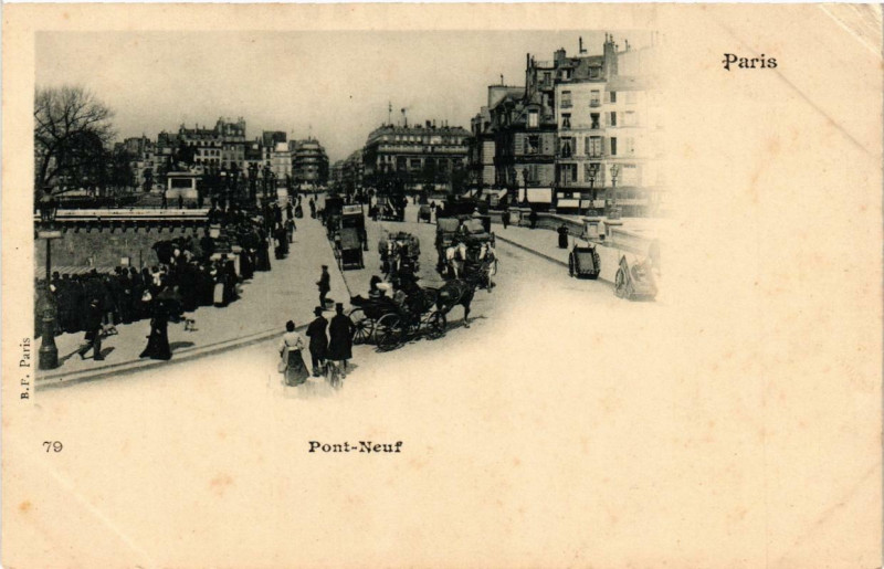 Carte postale ancienne Paris (1e) Pont-Neuf à Paris 1er