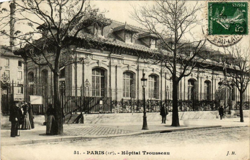 Carte postale ancienne Hôpital Trousseau à Paris 12e