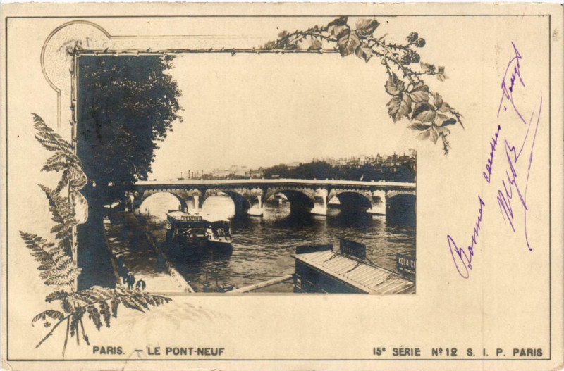 Carte postale ancienne Paris (1e) Le Pont Neuf à Paris 1er