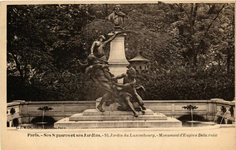 Carte postale ancienne Paris Ses Squares et ses Jardins. 93. Jardin du Luxembourg à Paris