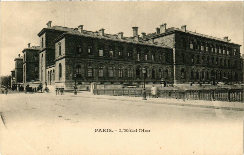 Carte postale ancienne Paris (4e) L'Hotel Dieu à Paris 4e