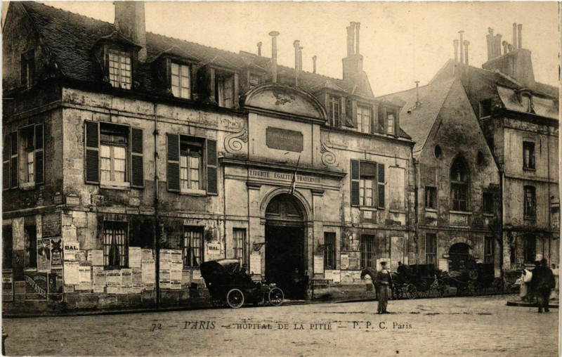 Carte postale ancienne Hôpital de la Pitié à Paris 5e