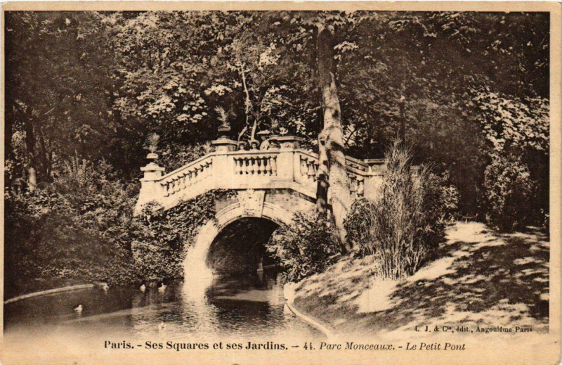 Carte postale ancienne Paris Ses Squares et ses Jardins. 44. Parc Monceaux à Paris