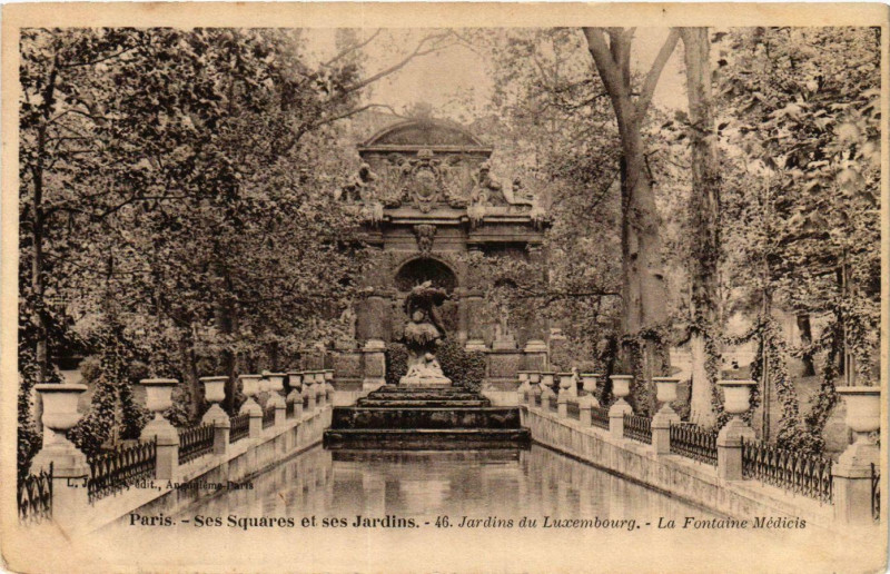 Carte postale ancienne Paris Ses Squares et ses Jardins. 46. Jardins du Luxembourg à Paris