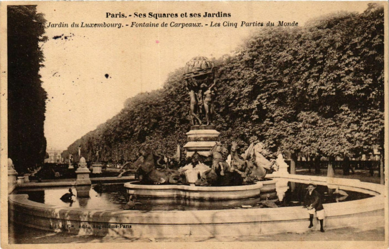 Carte postale ancienne Paris Ses Squares et ses Jardins. 7. Jardin du Luxembourg à Paris