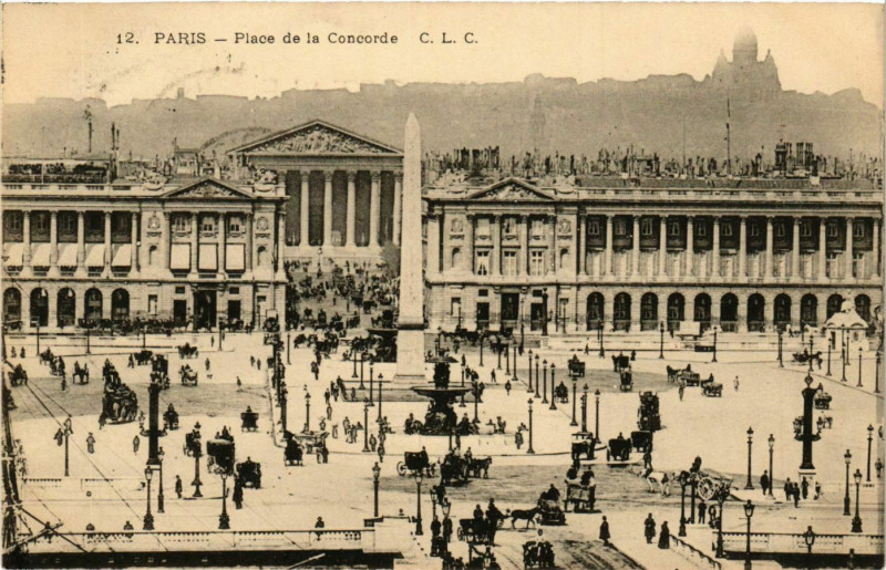 Carte postale ancienne Paris 8e Place de la Concorde ed. J.L.C à Paris 8e