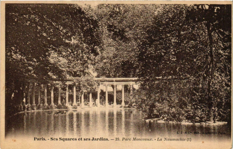 Carte postale ancienne Paris Ses Squares et ses Jardins. 39. Parc Monceaux à Paris