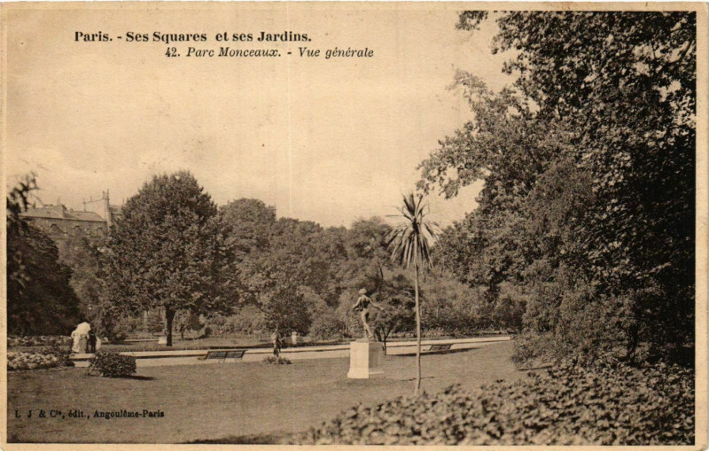 Carte postale ancienne Paris Ses Squares et ses Jardins. 42. Parc Monceaux à Paris