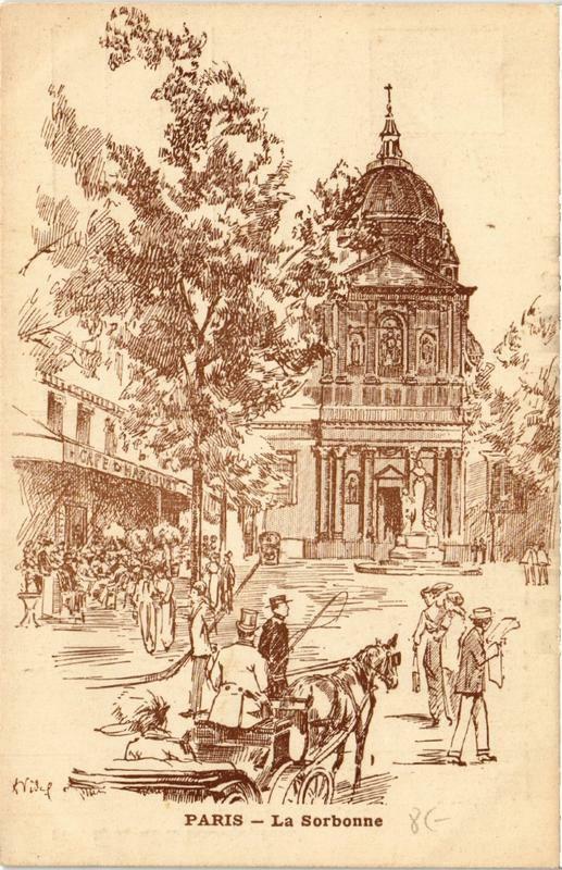 Carte postale ancienne Paris (5e) La Sorbonne à Paris 5e