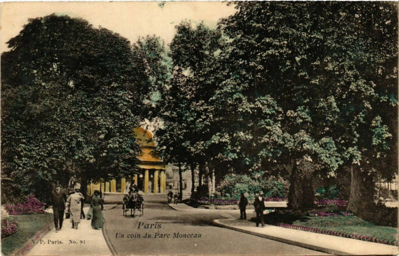 Carte postale ancienne Un Coin du Parc Monceau à Paris 8e