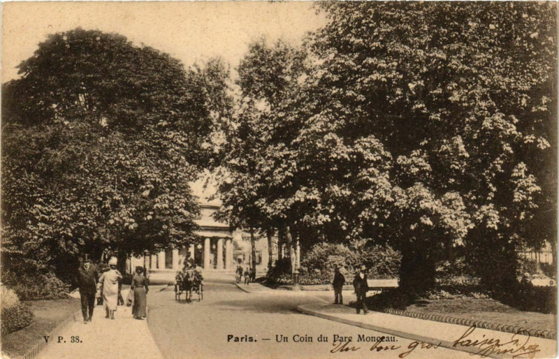 Carte postale ancienne Un Coin du Parc Monceau à Paris 8e