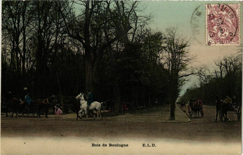 Carte postale ancienne Bois de Boulogne à Paris 16e