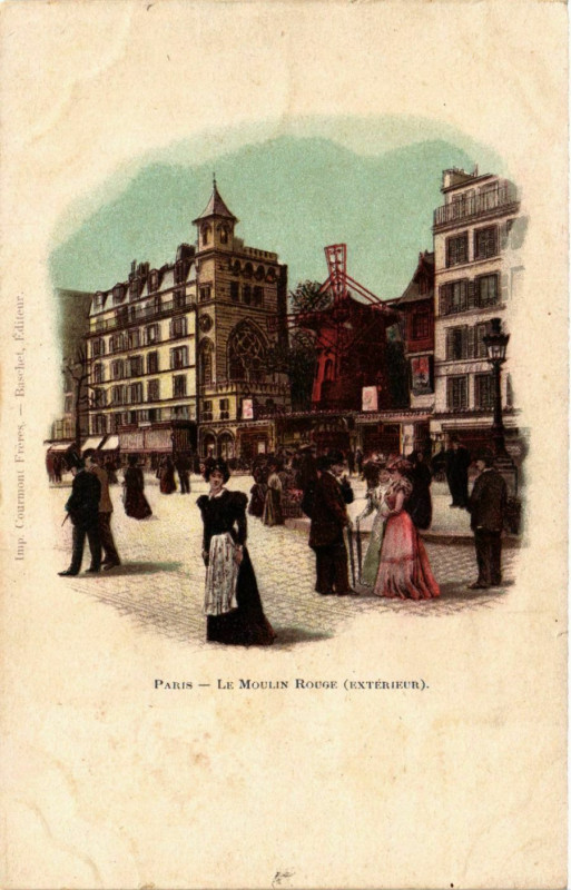 Carte postale ancienne Le Moulin Rouge à Paris 9e