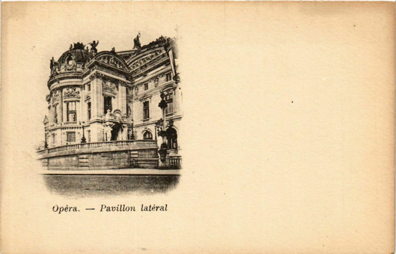 Carte postale ancienne Paris 9e Opera Pavillon lateral à Paris 9e