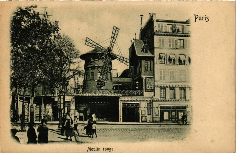 Carte postale ancienne Moulin Rouge à Paris 9e