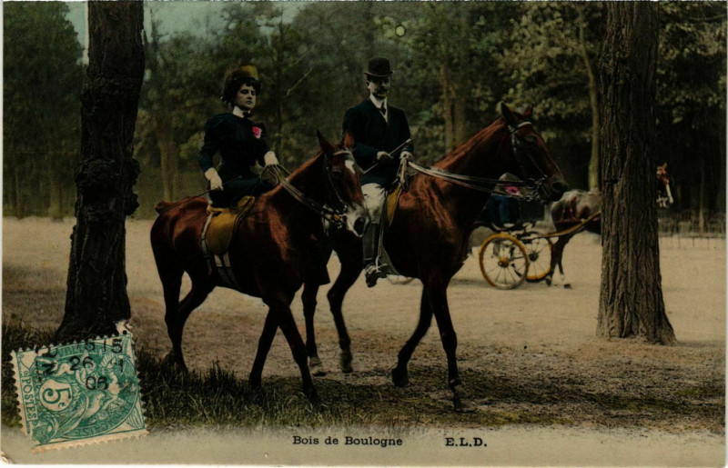Carte postale ancienne Bois de Boulogne à Paris 16e