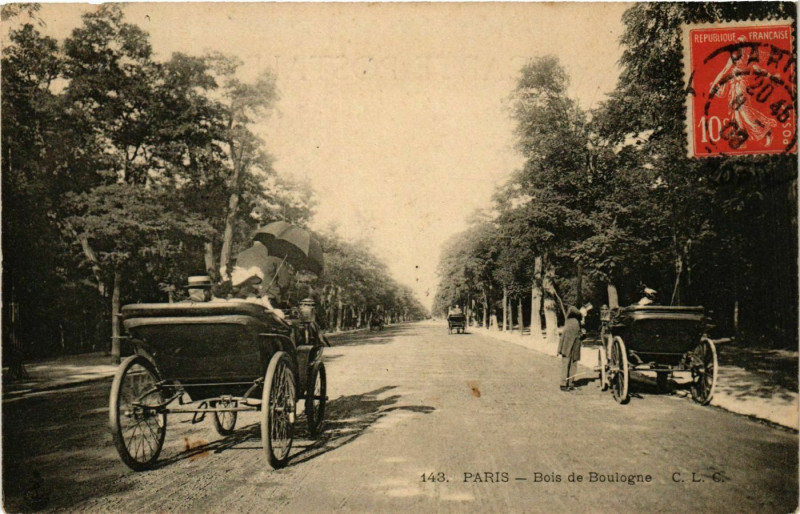 Carte postale ancienne Bois de Boulogne à Paris 16e