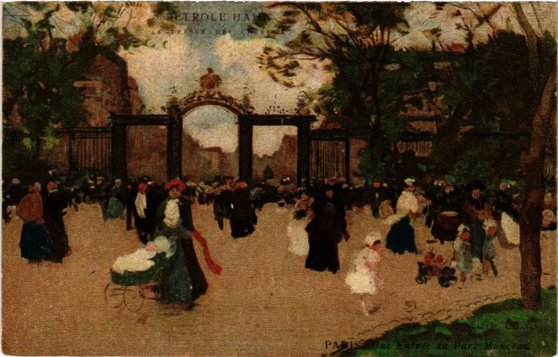 Carte postale ancienne Paris (8e) Une entrée du Parc Monceau à Paris 8e