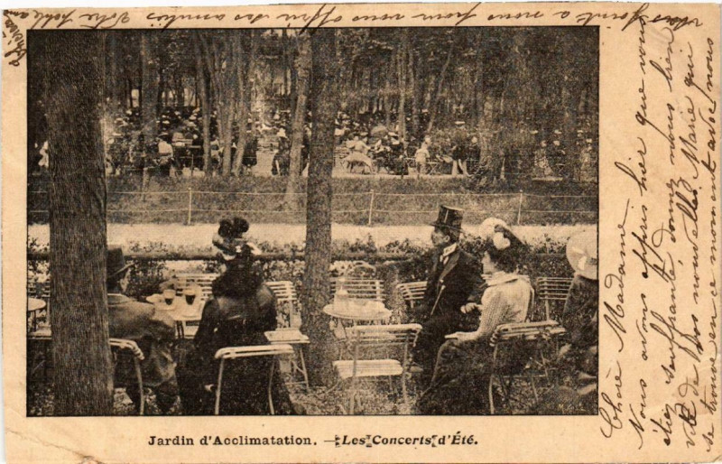 Carte postale ancienne Jardin d'Acclimatation - Les Concerts d'Eté à Neuilly-sur-Seine