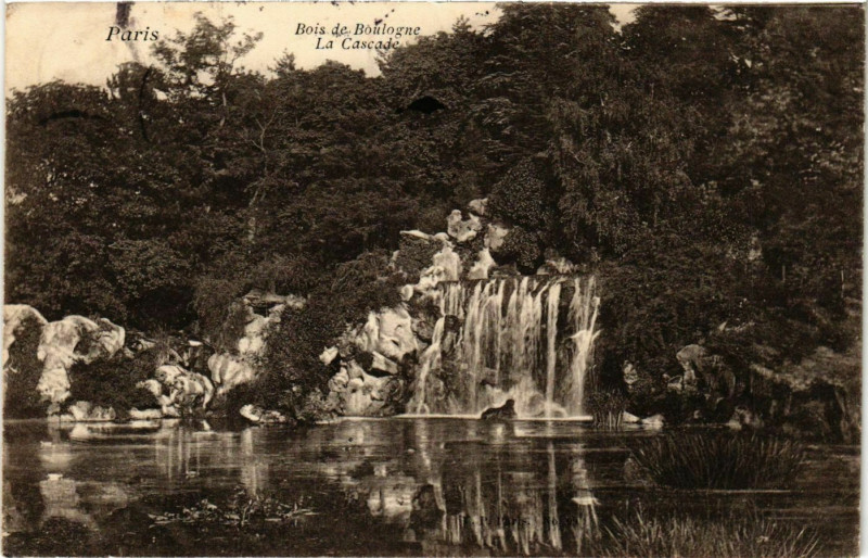 Carte postale ancienne Bois de Boulogne - La Cascade à Paris 16e