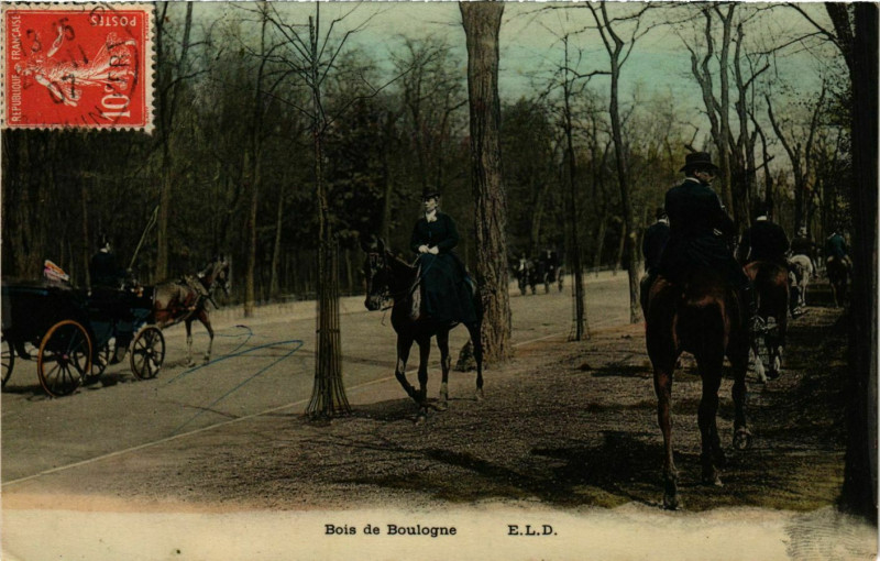 Carte postale ancienne Bois de Boulogne à Paris 16e