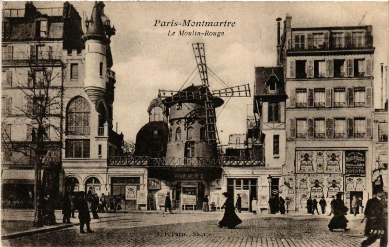 Carte postale ancienne Le Moulin-Rouge à Paris 9e