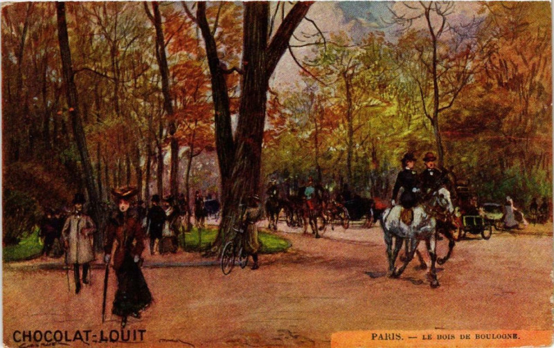 Carte postale ancienne Le Bois de Boulogne à Paris 16e