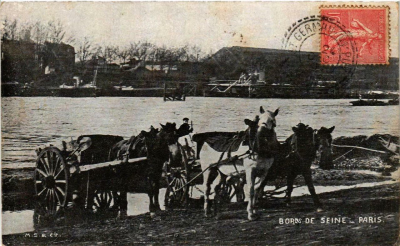 Carte postale ancienne Paris Bords de la Seine à Paris