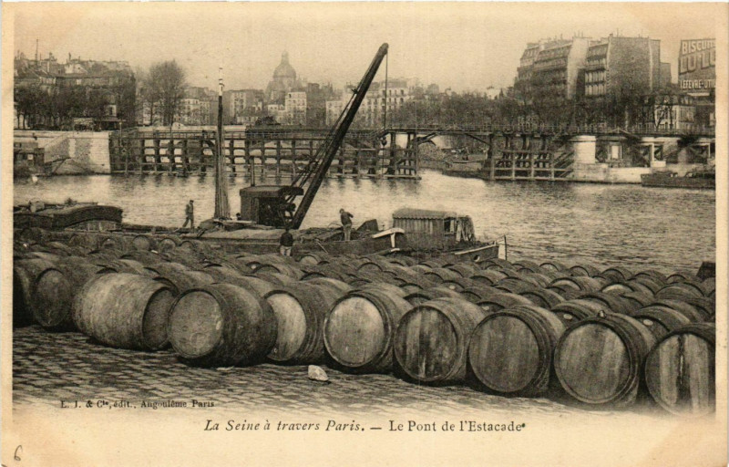 Carte postale ancienne Le Pont de l'Estacade à Paris 5e