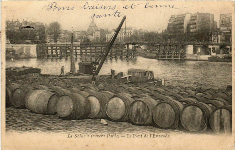 Carte postale ancienne Le Pont de l'Estacade à Paris 5e