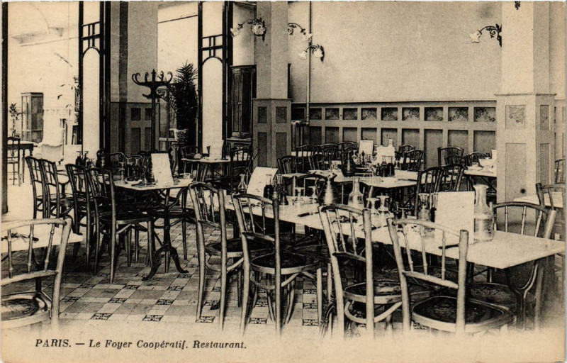 Carte postale ancienne Paris Le Foyer Cooperatif. Restaurant à Paris