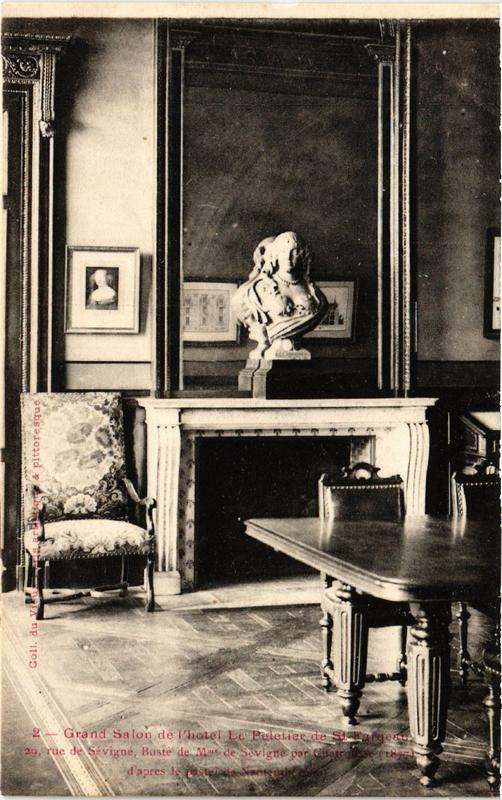 Carte postale ancienne Paris (3e) Hotel le Pelletier Grand Salon à Paris 3e