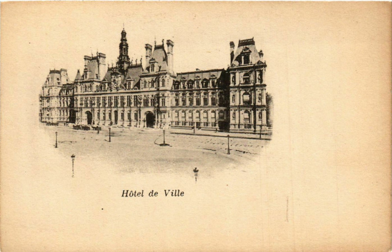 Carte postale ancienne Paris 4e Hotel de Ville à Paris 4e